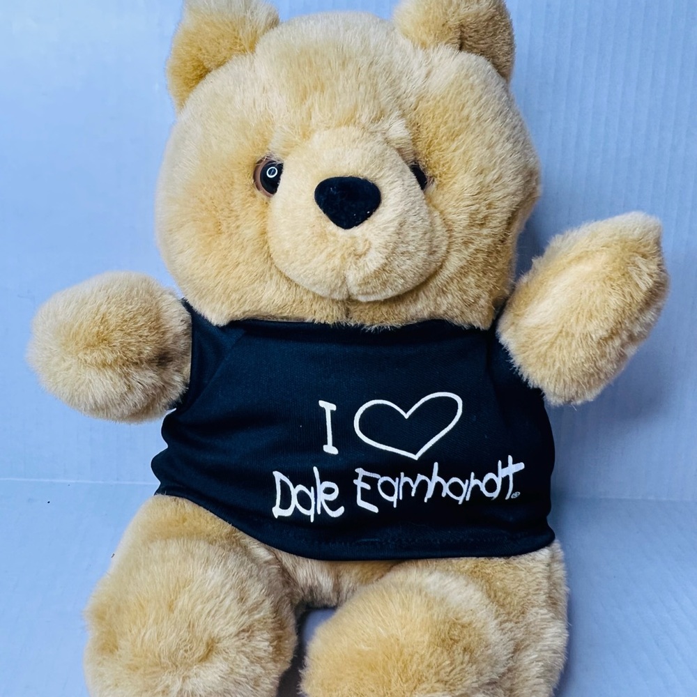 Dale Earnhardt 1999 "I Love Dale Earnhardt" Plush Teddy Bear Sports Image